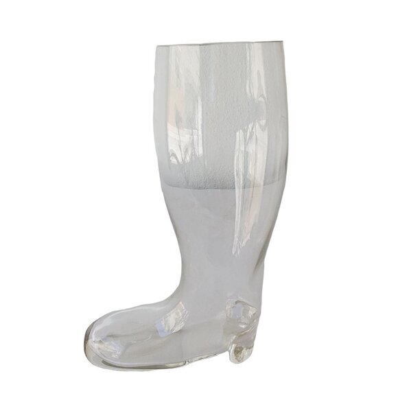 Vintage German Blown Glass Beer Boot 22 oz Capacity 8.5 in x 5 in - Picture 4 of 6